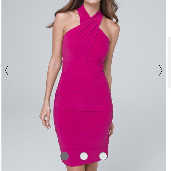 White House Black Market Instantly Slimming Twist-Neck Sheath Dress - Picture 1 of 7
